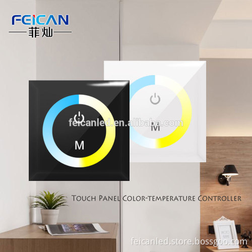 Wireless WIFI control Touch Panel Color Temperature Adjustable Dimmer Controller with Wall-mounted